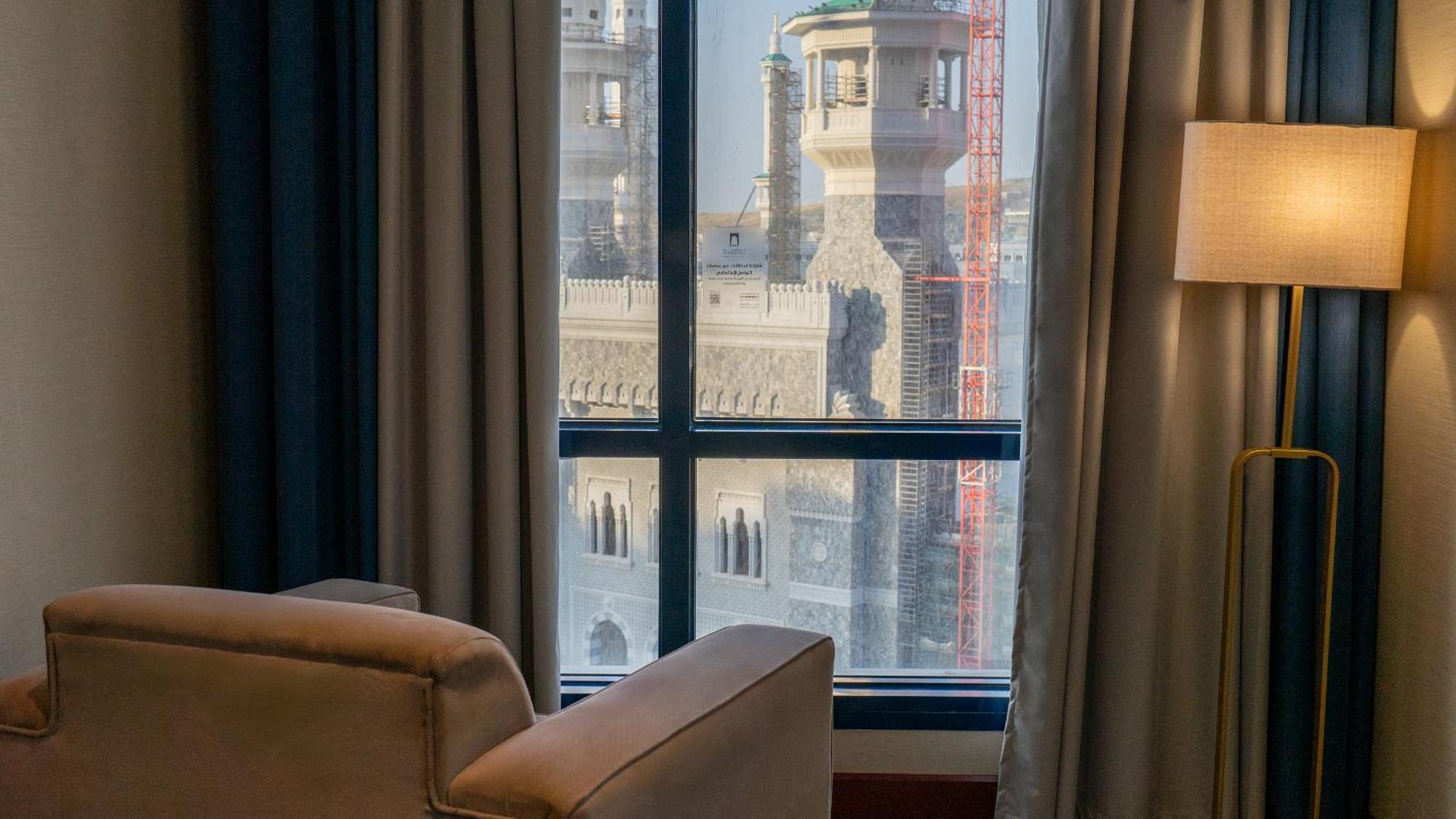 Al Safwah Hotel First Tower 1 La Meca Exterior foto View of the Grand Mosque from the hotel