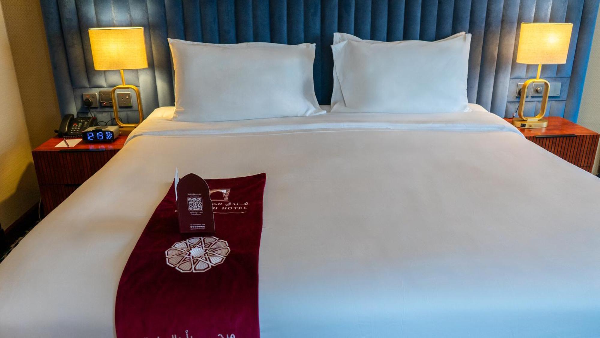 Al Safwah Hotel First Tower 1 La Meca Exterior foto A bed with a duvet